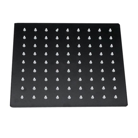 Kartell Nero Square Slimline Drench Shower Head 250mm - Matt Black - SHO158NS - TAP 'N' SHOWER