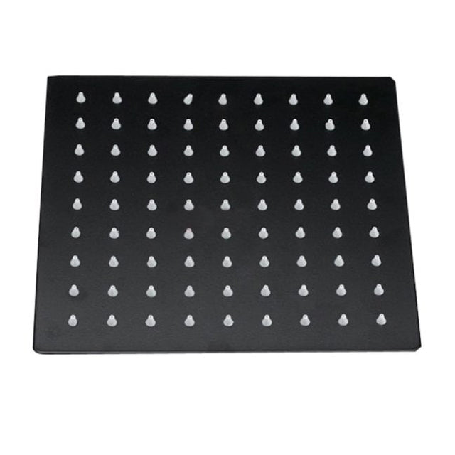 Kartell Nero Square Slimline Drench Shower Head 250mm - Matt Black - SHO158NS - TAP 'N' SHOWER