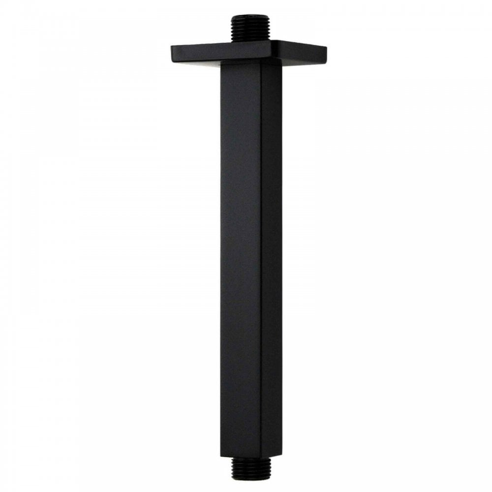 Kartell Nero Square Ceiling Mounted Shower Arm - Matt Black - SHO156NS - TAP 'N' SHOWER