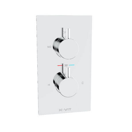 Kartell Plan Concealed Thermostatic Shower Valve - Chrome - SHO001PL - TAP 'N' SHOWER