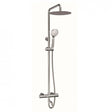 Kartell Plan Drencher Bar Shower with sliding handset and bath filler spout in chrome finish