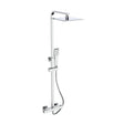 Kartell Pure Square Thermostatic Bar Shower with Drench Head & Handset - Chrome - SHO030PR - TAP 'N' SHOWER