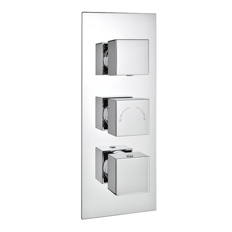 Kartell Pure Triple Concealed Thermostatic Shower Valve 3 Way - Chrome - SHO024PR - TAP 'N' SHOWER