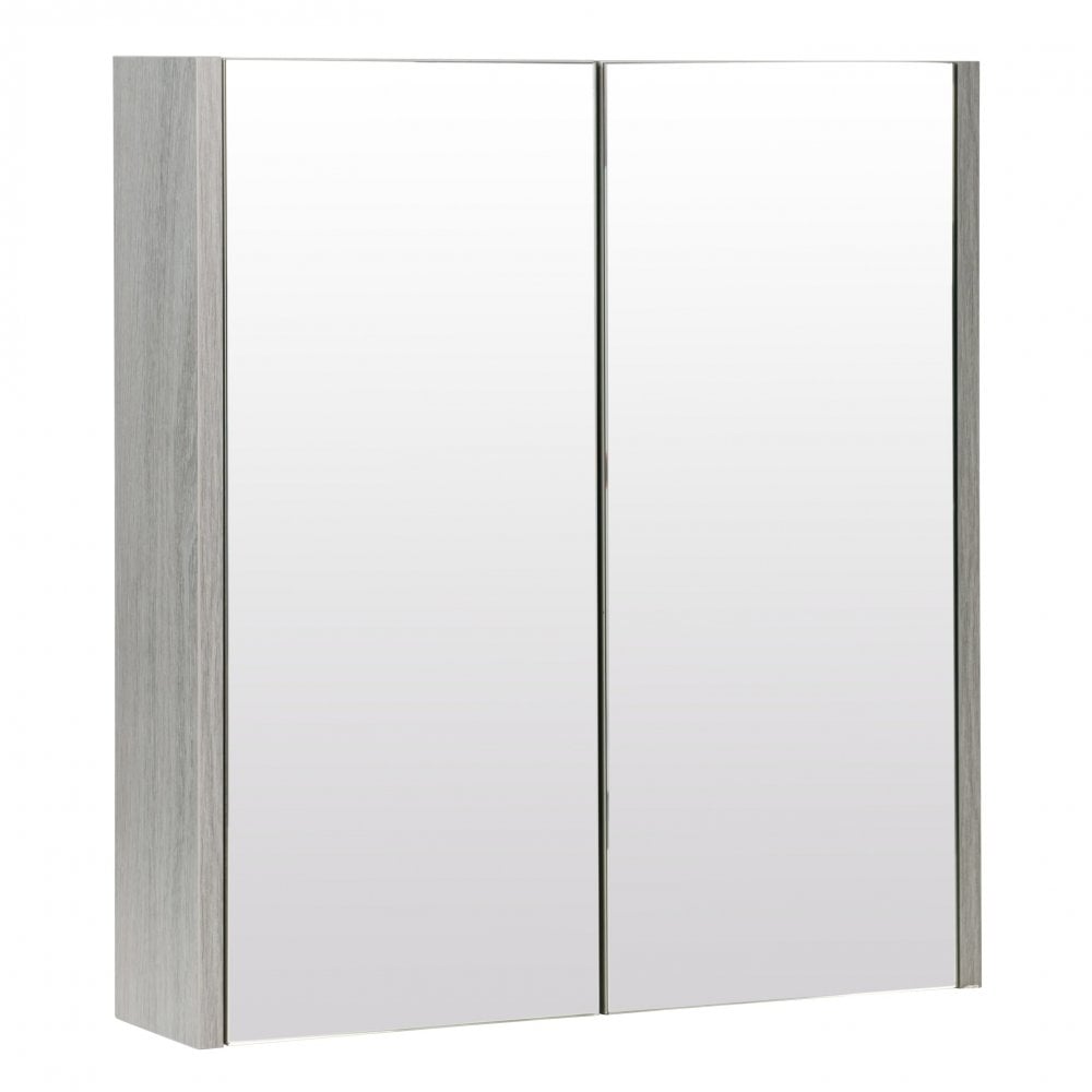 Kartell Purity Mirror Cabinet 600mm - Silver Oak - PSO600MIR - TAP 'N' SHOWER