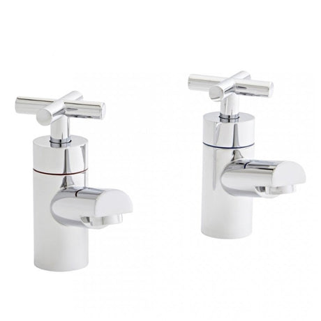 Kartell Times Pair Basin Pillar Taps Polished - Chrome - TAP084TI - TAP 'N' SHOWER