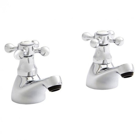 Kartell Viktory Pair Bath Pillar Taps - Polished Chrome - TAP094VI - TAP 'N' SHOWER