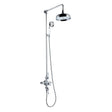 Kartell Viktory Thermostatic Drencher Shower with Sliding Handset - Chrome - SHO034VI - TAP 'N' SHOWER