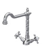 Launde Abbey French Classic Mono Sink Mixer Tap - Brushed Nickel - TAP 'N' SHOWER