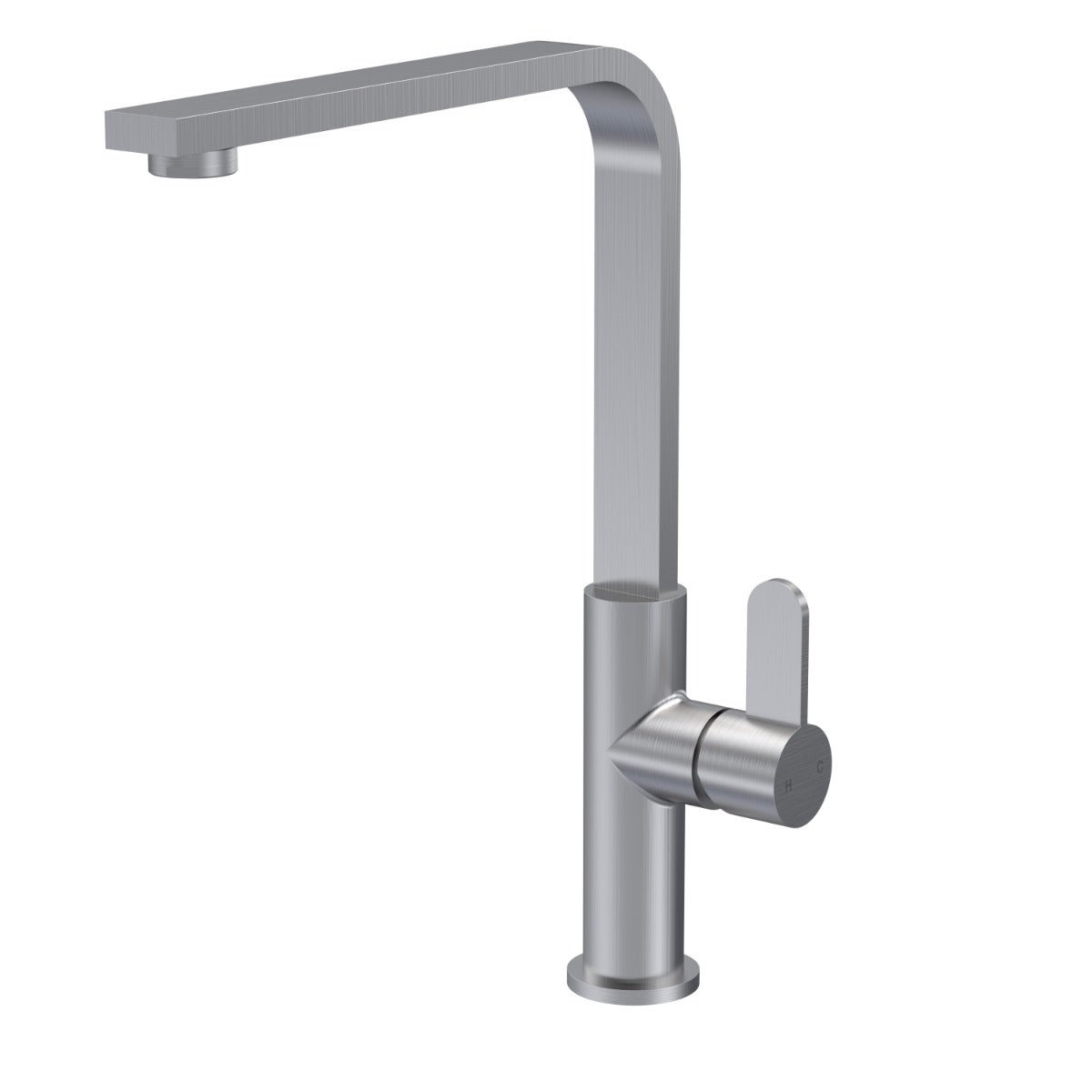 Launde Abbey Churni Mono Kitchen Sink Mixer Tap Single Lever Handle - Brushed Nickel - TAP 'N' SHOWER