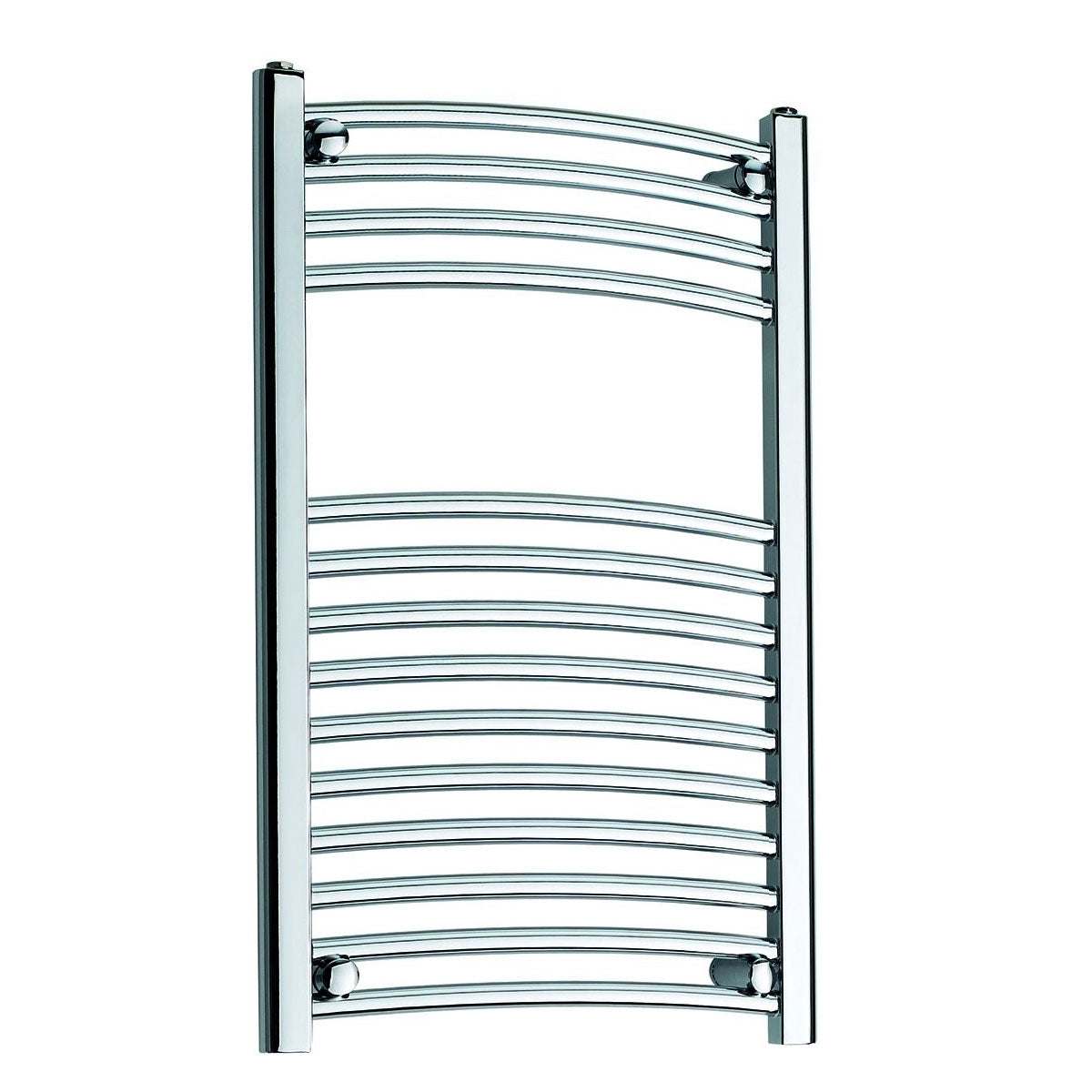 Kartell K-Rad K-Rail chrome curved towel rail 800mm high x 400mm wide for modern bathrooms