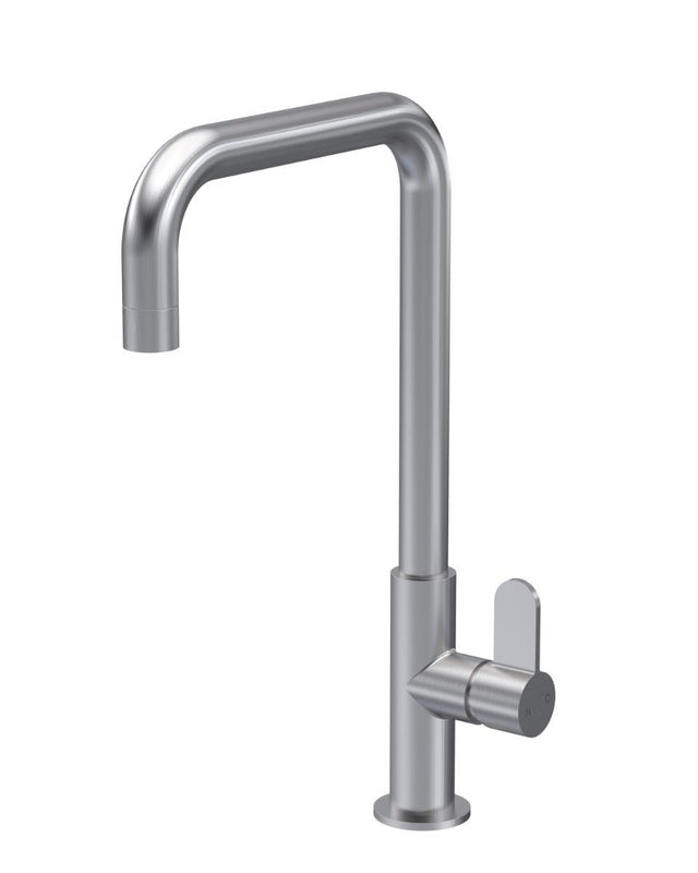 Launde Abbey Single Lever Handle Mono Kitchen Sink Mixer Tap - Brushed Nickel - TAP 'N' SHOWER