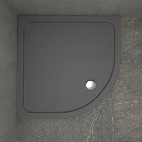 Kudos Kstone Slip Resistant Quadrant Shower Tray 800mm - Slate Grey - KSQ80SRGR - TAP 'N' SHOWER