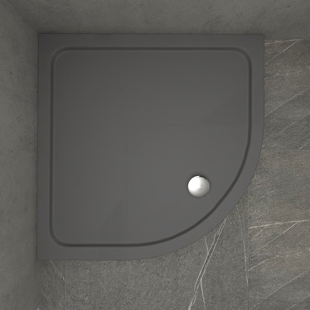 Kudos Kstone Slip Resistant Quadrant Shower Tray 800mm - Slate Grey - KSQ80SRGR - TAP 'N' SHOWER