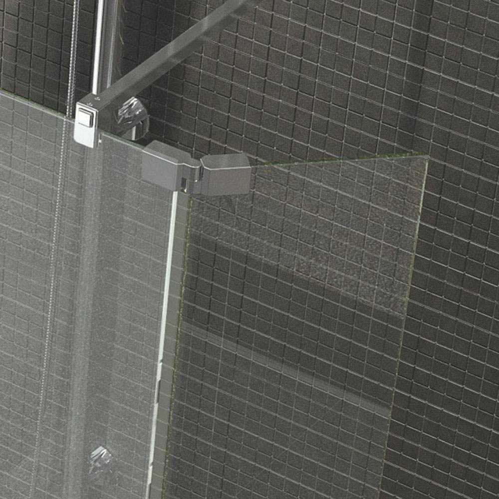 Kudos Ultimate2 300mm 8mm Glass Hinged Deflector Panel (Right Hand)- Chrome