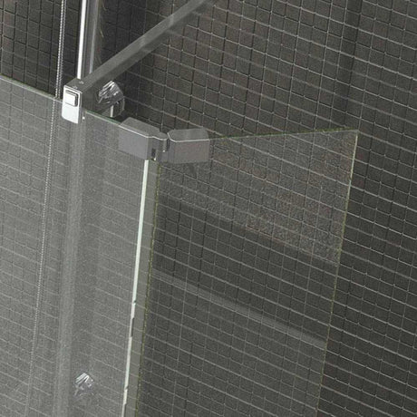 Kudos Ultimate2 300mm 8mm Glass Hinged Deflector Panel (Right Hand)- Chrome