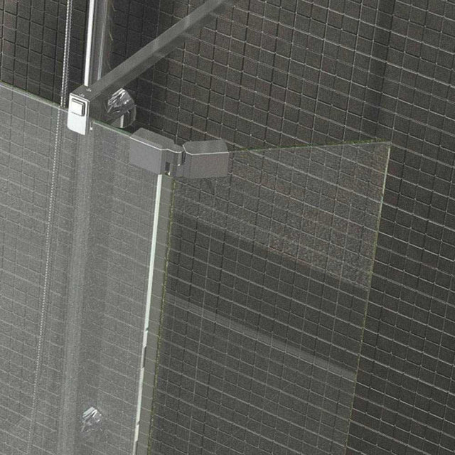 Kudos Ultimate2 300mm 8mm Glass Hinged Deflector Panel (Right Hand)- Chrome