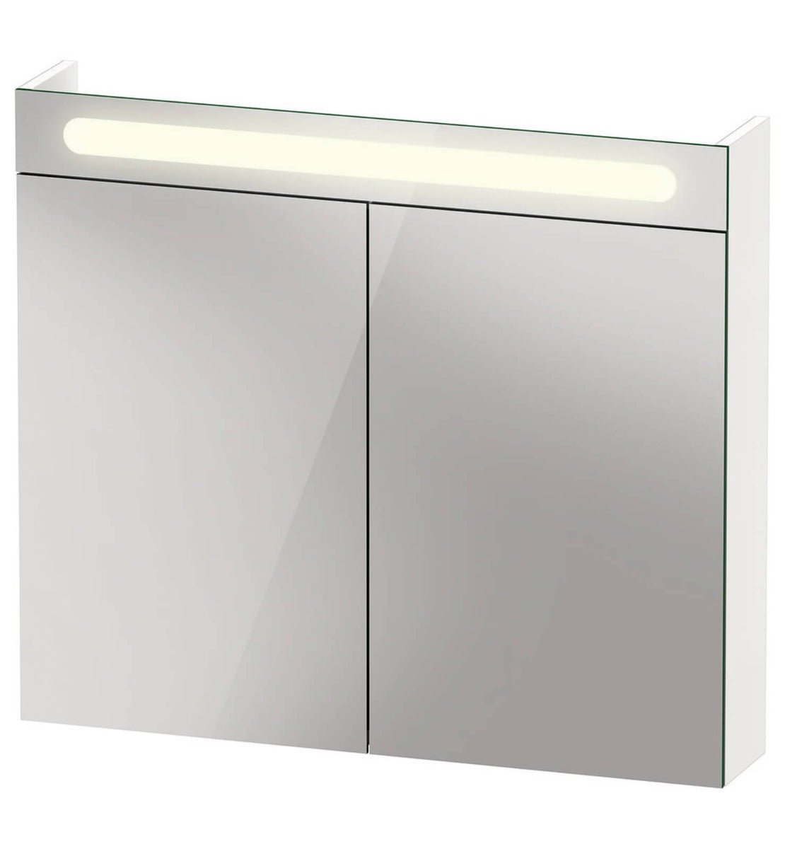Duravit No.1 Two Door Mirror Cabinet With LED Light 800 x 700mm - Matt White - N17921000003000 - TAP 'N' SHOWER