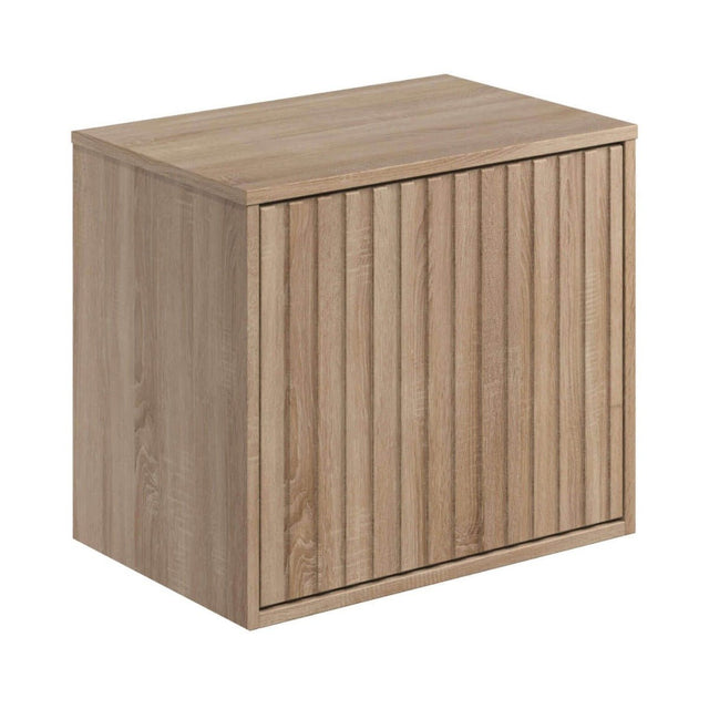 Scudo Alfie Fluted Vanity Unit 600mm - Sonoma Oak - ALFIE - FL - OAK - 600 - TAP 'N' SHOWER