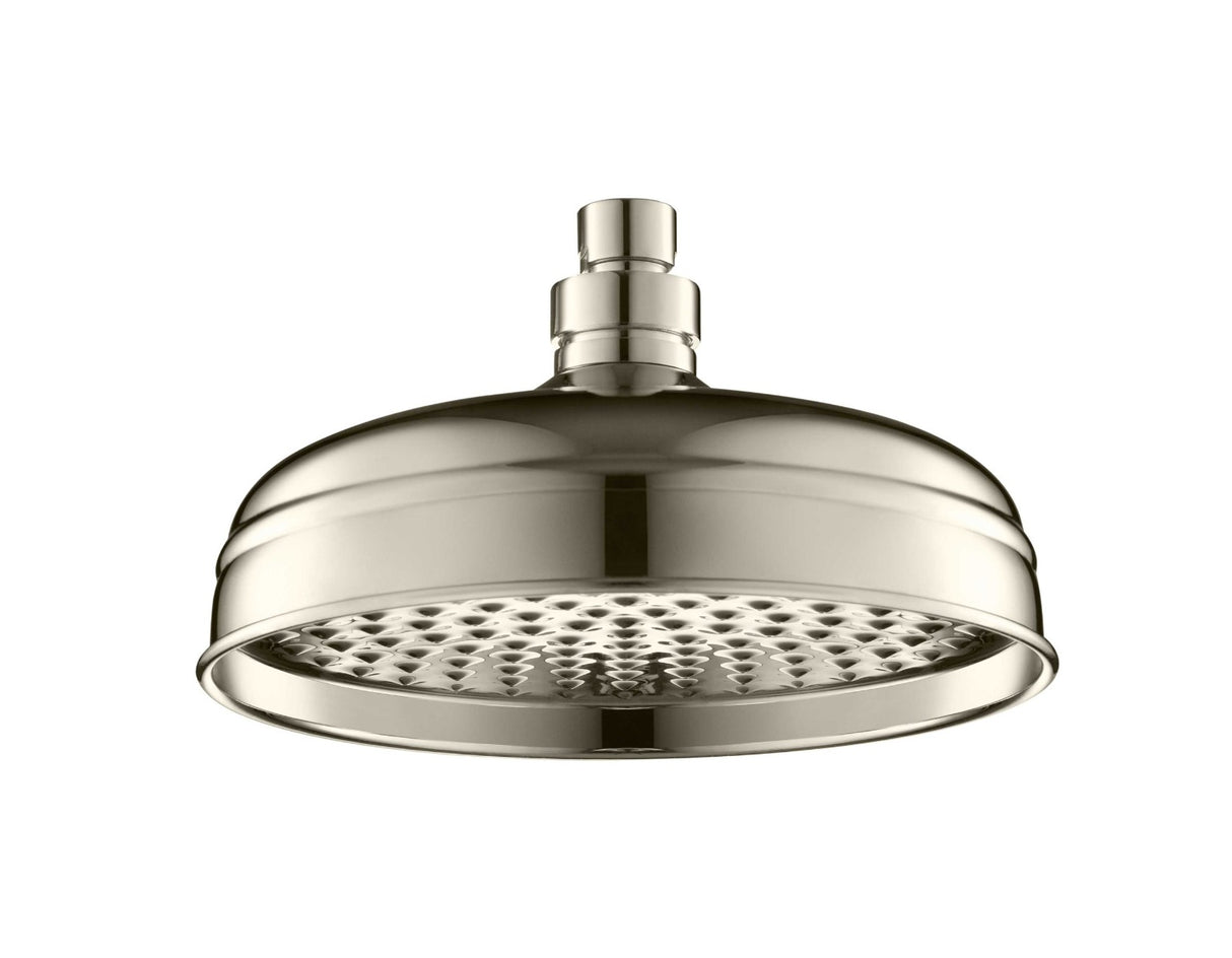 JTP Grosvenor Cross Victorian Shower Head 200mm - Nickel - 15889NK