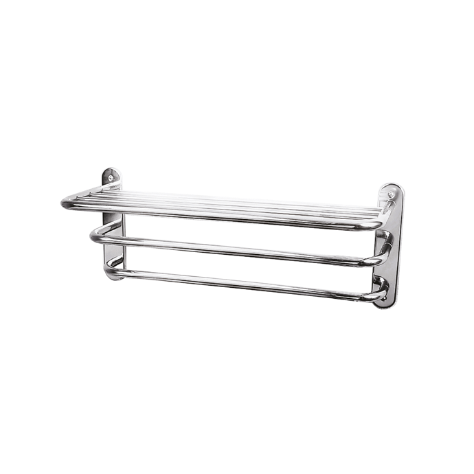 Nuie Storage Chrome Traditional 3 Tier Towel Rack - LA380