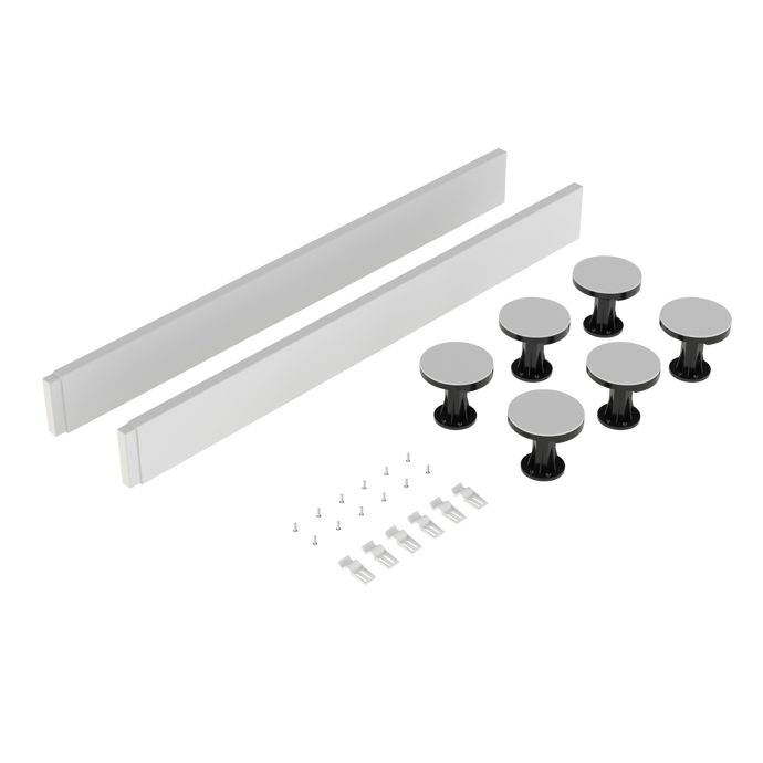 Nuie Shower Trays White Contemporary Leg Set Suitable for 700-900 Square & Rectangular - LEG1W