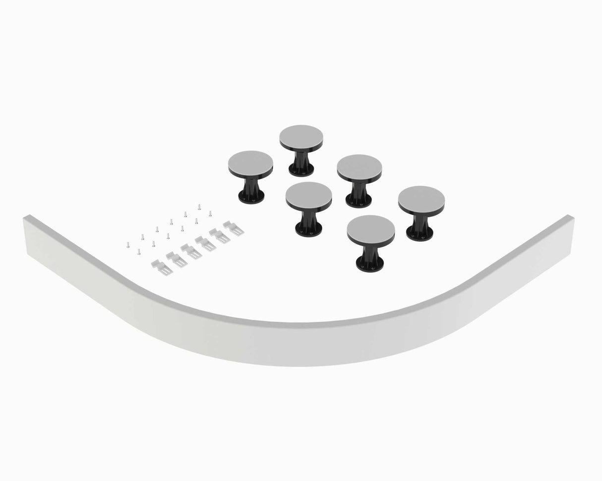 Nuie Shower Trays White Contemporary Leg Set Suitable for 700-900 Quad & Offset - LEG5W