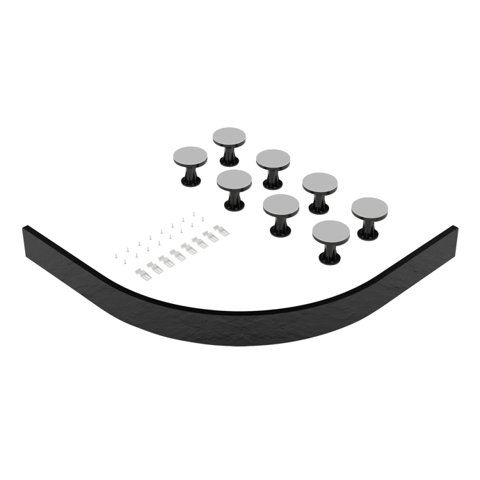 Nuie Shower Trays Slate Grey Contemporary Leg Set Suitable for 1000 - 1200 Quad & Offset - LEG6S - TAP 'N' SHOWER