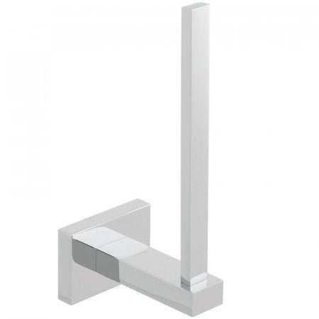 Vado Level Spare Paper Holder wall-mounted chrome with square edges and rectangular base