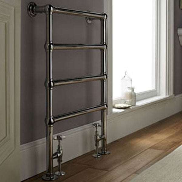 Vogue Ballerina BJ Traditional Heated Towel Rail 850mm H x 600mm Central Heating - TAP 'N' SHOWER
