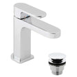 Vado Life Slimline chrome deck mounted single lever basin mixer with universal waste