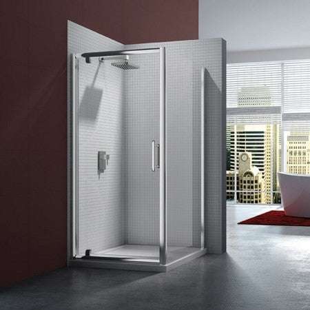 Merlyn 6 Series Pivot Shower Door 760/800mm Wide - Clear Glass - M61211 - TAP 'N' SHOWER