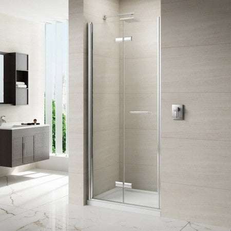 Merlyn 8 Series Frameless Hinged Bi-fold Shower Door 1000mm Wide - 8mm Glass - M87231