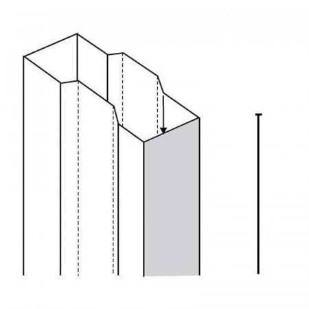 Merlyn 8 Series Chrome 'Framed' Extension Profile - M8EXT20