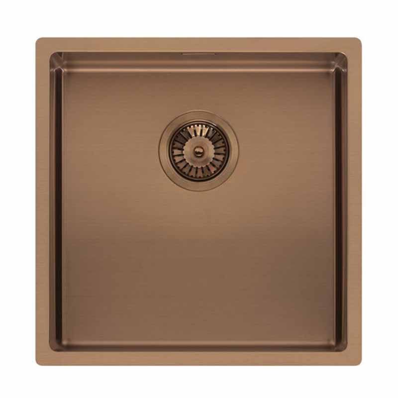 Reginox Miami 1 Bowl Integrated Sink - Copper - MIAMI 40X40 COPPER - TAP 'N' SHOWER