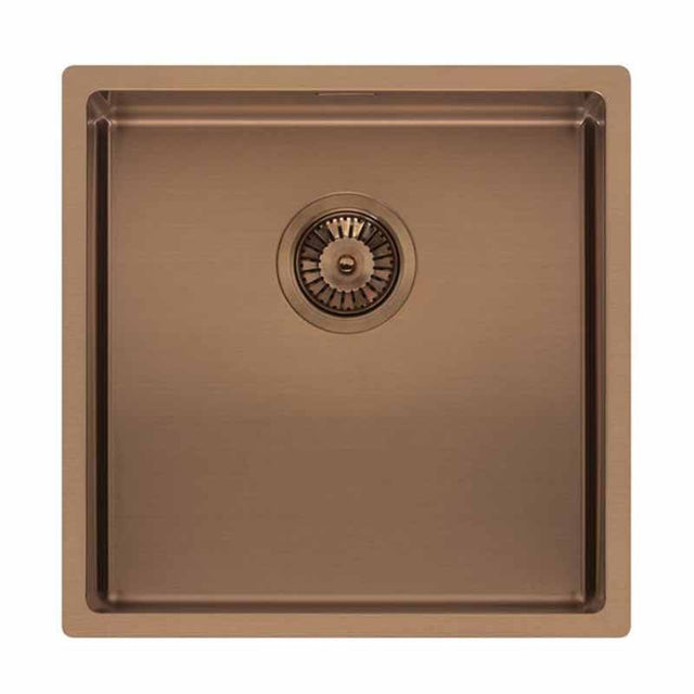 Reginox Miami 1 Bowl Integrated Sink - Copper - MIAMI 40X40 COPPER - TAP 'N' SHOWER