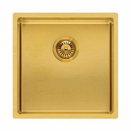 Reginox Miami 1 Bowl Integrated Sink - Gold - MIAMI 40X40 GOLD - TAP 'N' SHOWER