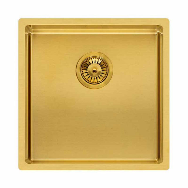 Reginox Miami 1 Bowl Integrated Sink - Gold - MIAMI 40X40 GOLD - TAP 'N' SHOWER