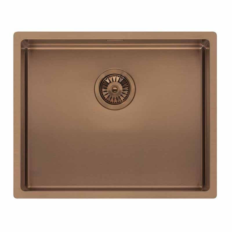 Reginox Miami 1 Bowl Integrated Sink - Copper - MIAMI 50X40 COPPER - TAP 'N' SHOWER