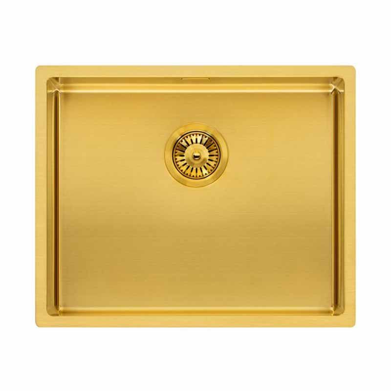 Reginox Miami 1 Bowl Integrated Sink - Gold - MIAMI 50X40 GOLD - TAP 'N' SHOWER