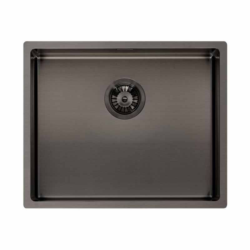 Reginox Miami 1 Bowl Integrated Sink - Gray - MIAMI 50X40 GUNMETAL - TAP 'N' SHOWER