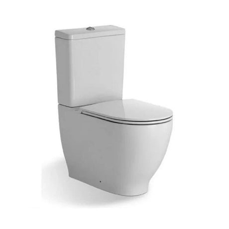 RAK Moon Rimless Close Coupled Fully Back to Wall WC Pan - White - MOONPAN - R - TAP 'N' SHOWER