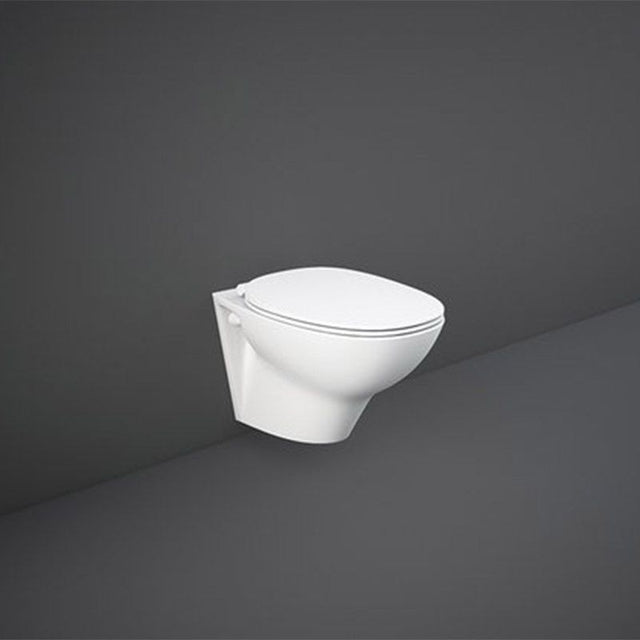 RAK Morning Rimless Wall Hung Pan - Alpine White - MORWC1445AWHA - TAP 'N' SHOWER