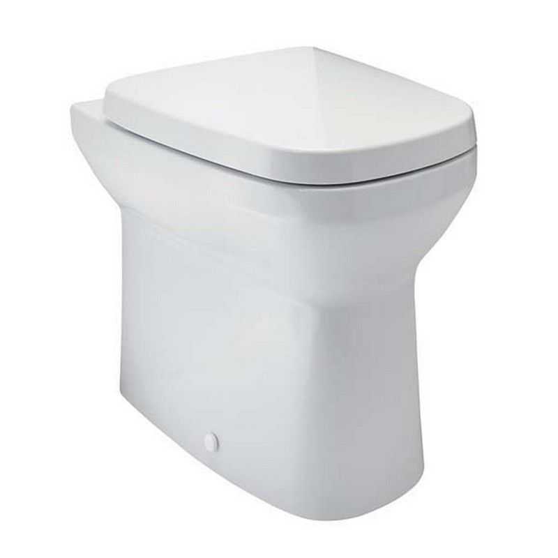 Britton My Home Back to Wall white ceramic toilet pan with soft close seat and compact design