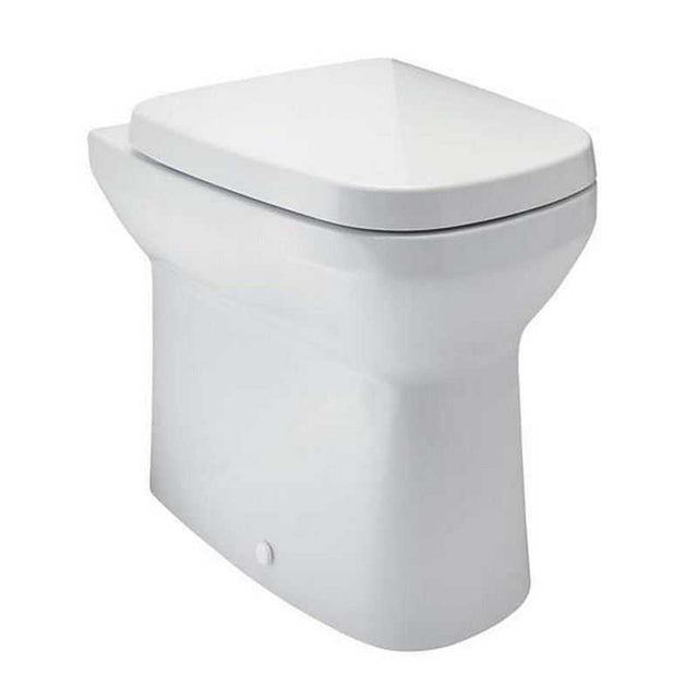 Britton My Home Back to Wall white ceramic toilet pan with soft close seat and compact design