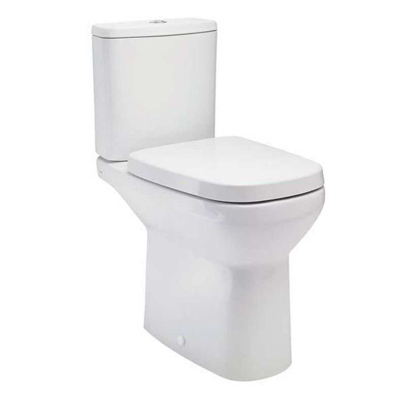 Britton My Home close coupled white vitreous china toilet pan with smooth rounded edges