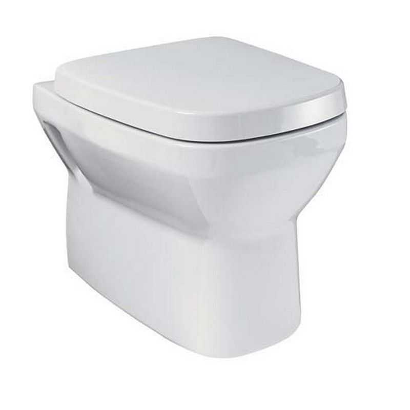 Britton My Home white wall hung toilet pan with smooth vitreous china finish, modern and space-saving design