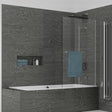 Kudos Inspire 2 Panel Out - Swing Bath Screen with Towel Rail 1500 x 950mm RH - 8mm Glass - 4BASC2PO8R - TAP 'N' SHOWER
