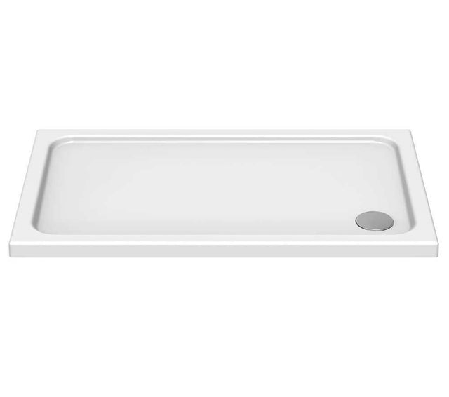 Kudos Kstone Rectangular Shower Tray 1000 x 760mm with Corner Waste - White - KS10076 - TAP 'N' SHOWER