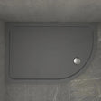 Kudos Kstone LH Slip Resistant Offset Quadrant Shower Tray 1200 x 900mm - Slate Grey - KSQ12090LHSRGR - TAP 'N' SHOWER