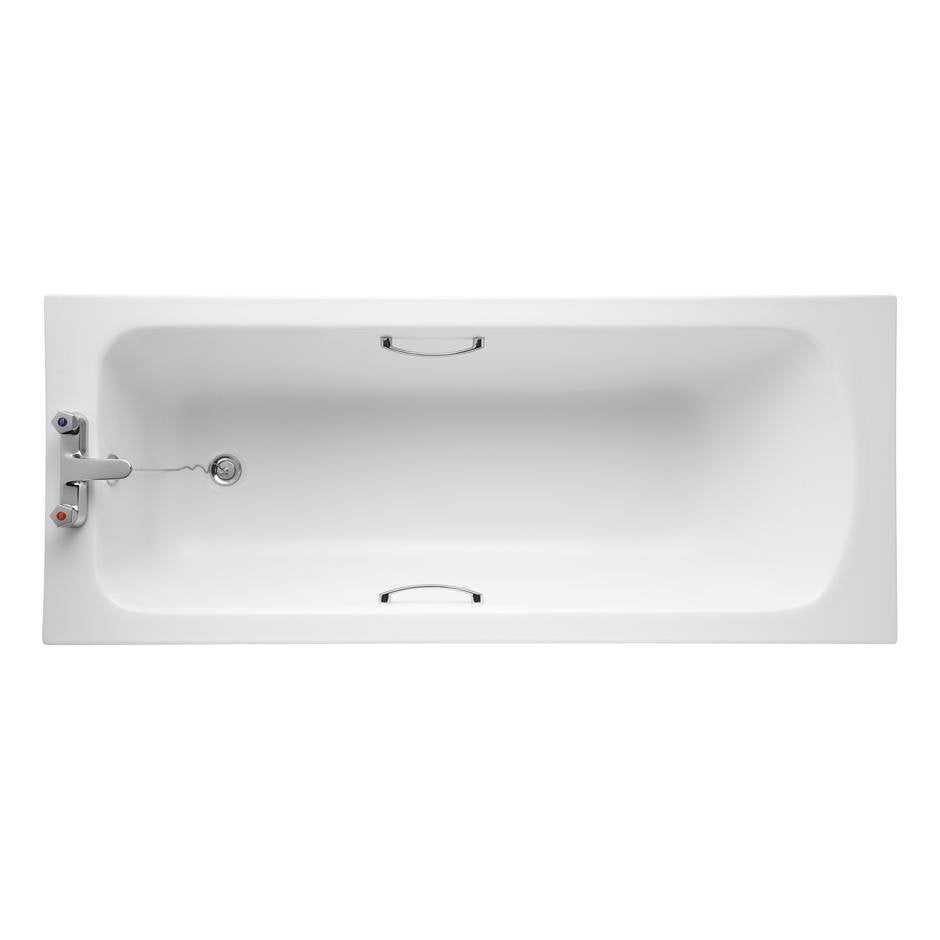Armitage Shanks 1600mm x 700mm 2 Tap Hole Sandringham 21 Bath with Han